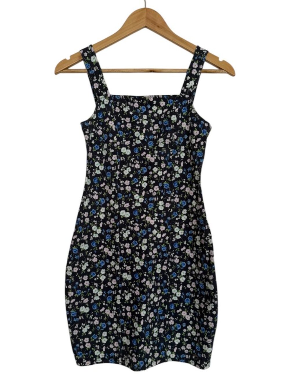 Hollister Fitted Floral Mini Dress | Size S | Blue
